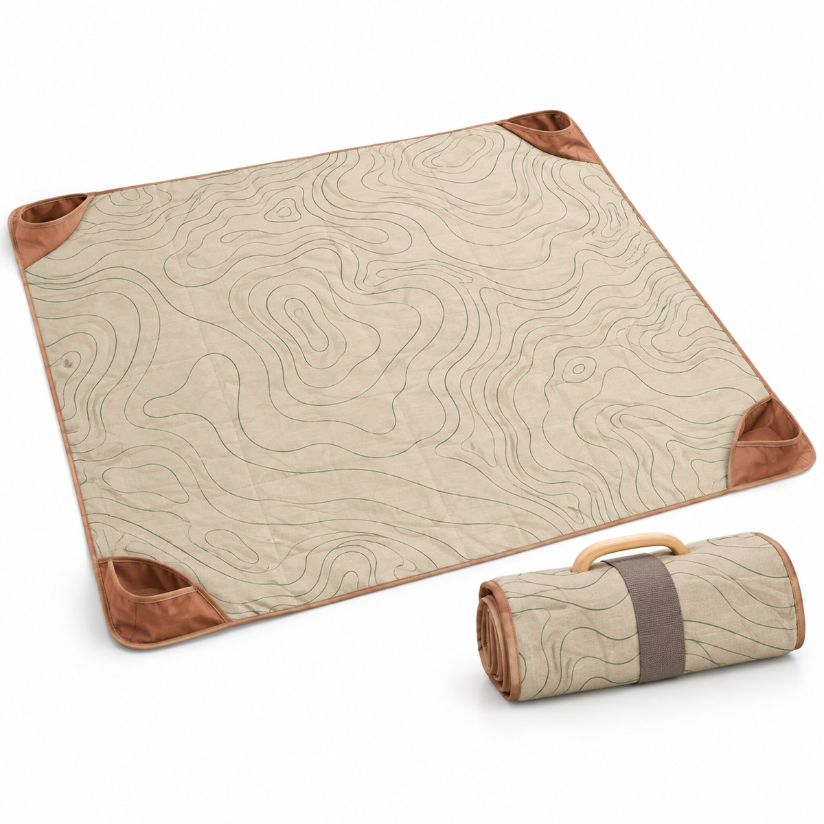 Tapis Pique-Nique Cartographie – Grand tapis de plein air