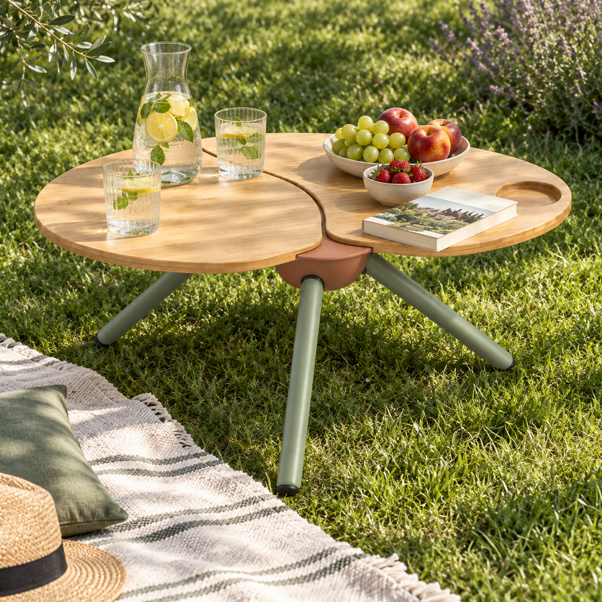 Table Galet Pliante – Table basse de plein air