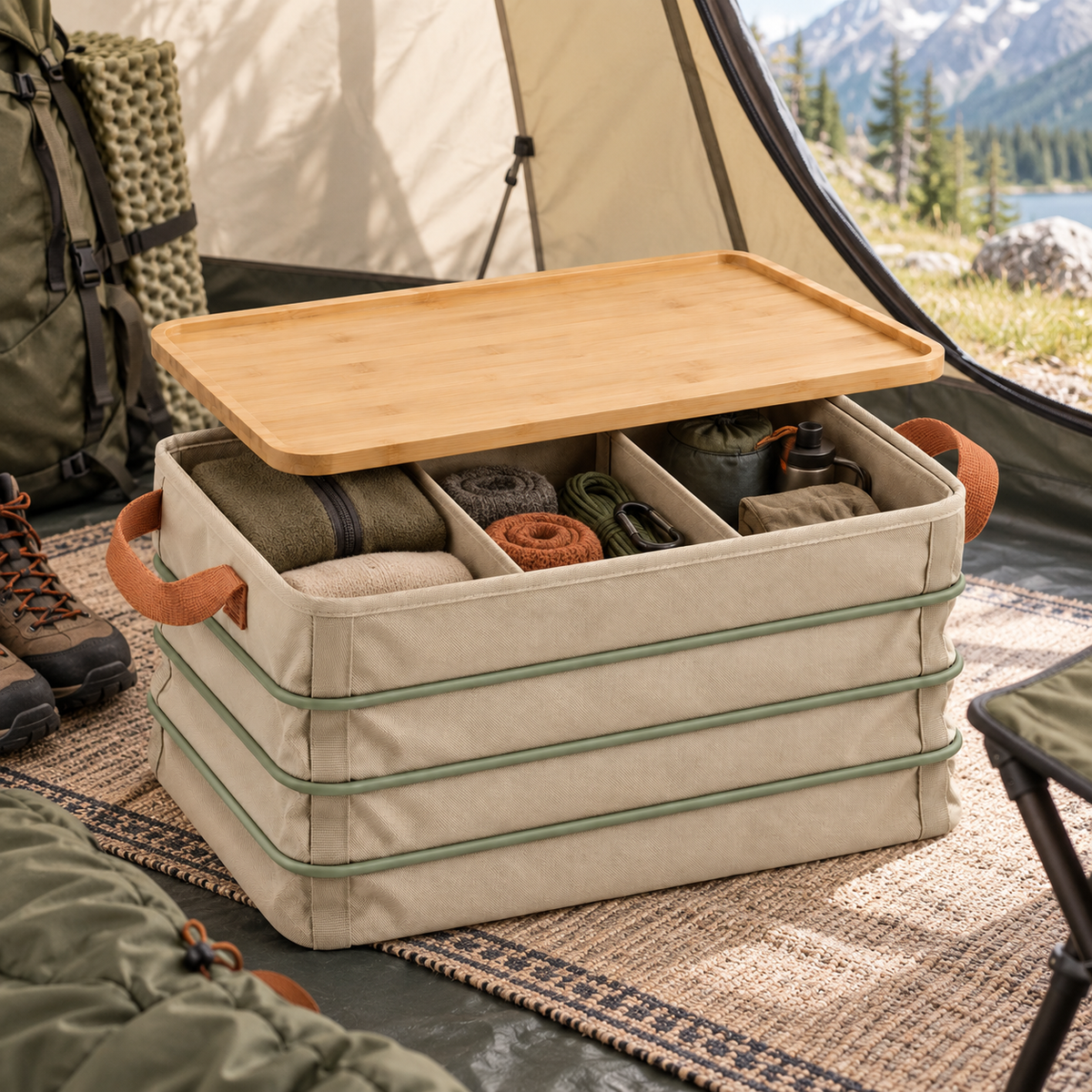 Coffre Pli Nomade – Rangement pliable de camping