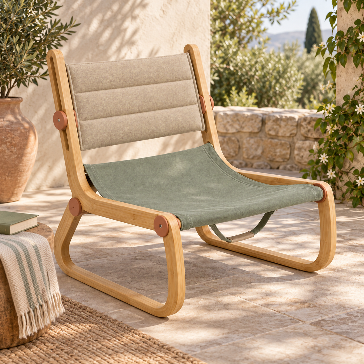 Fauteuil Ruban Pliant – Assise confortable de plein air