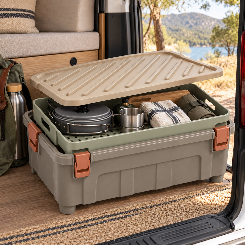 Boîte Strates Aérée – Rangement ventilé de camping