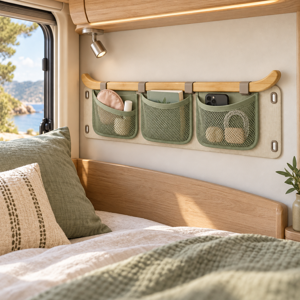 Filet Fenêtre Rail – Rangement mural pour camping-car