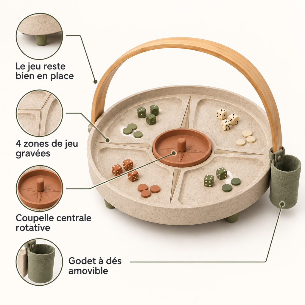 Plateau Jeux Boussole – Support ludique de plein air