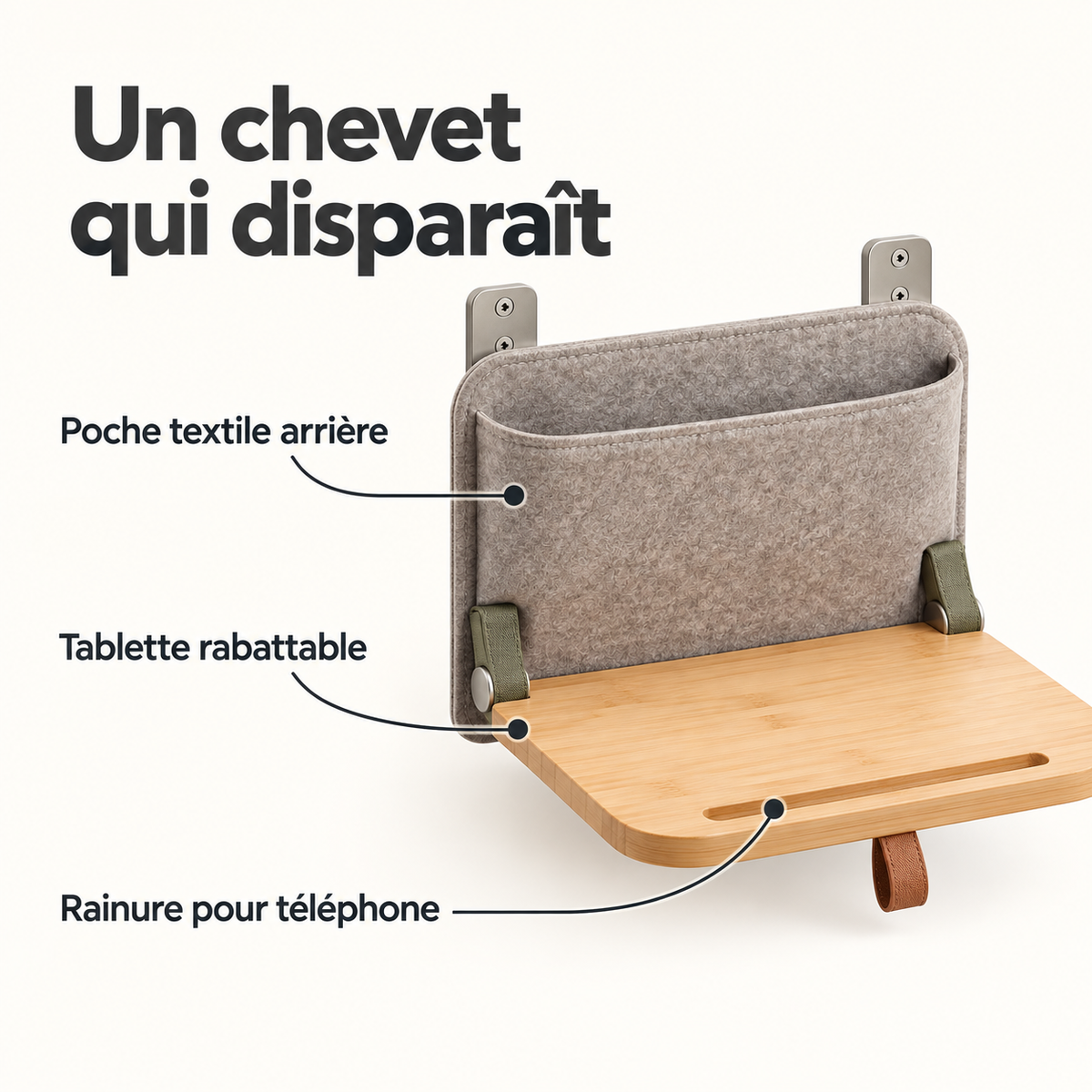 Tablette Chevet Escamotable – Rangement compact pour camping-car