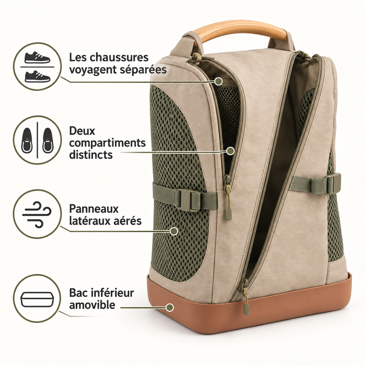 Sac Chaussures Camp – Rangement vertical pour chaussures