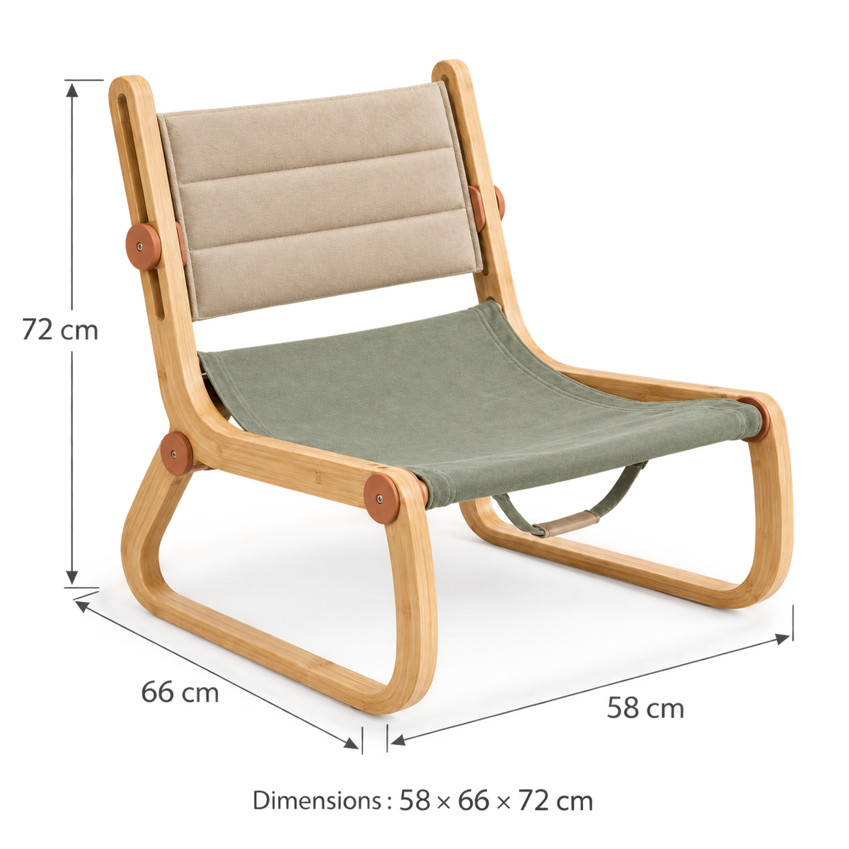 Fauteuil Ruban Pliant – Assise confortable de plein air