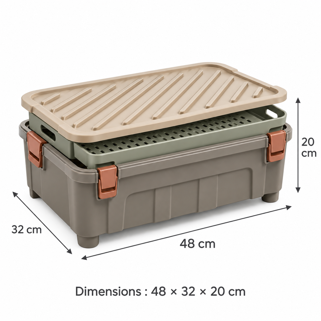Boîte Strates Aérée – Rangement ventilé de camping