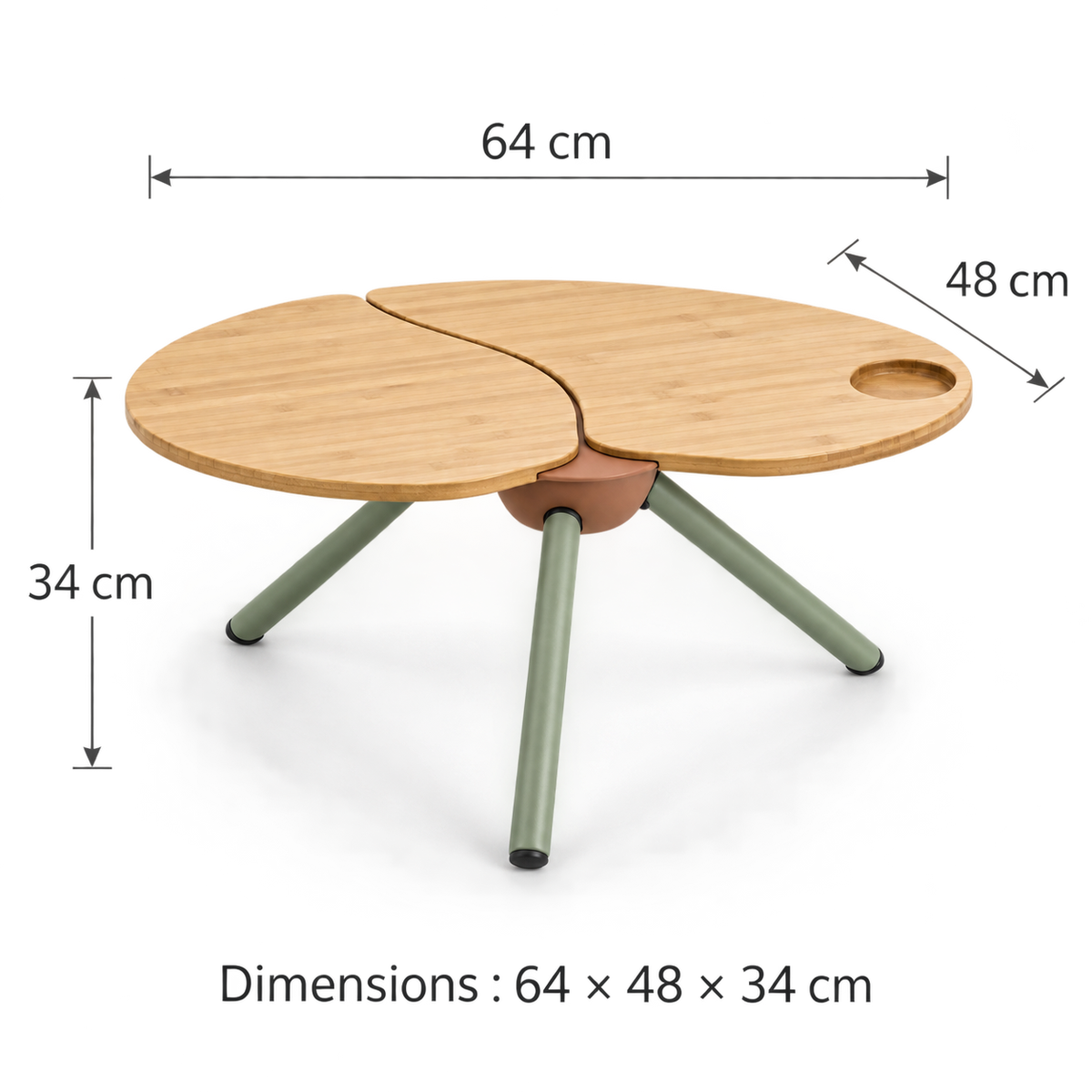 Table Galet Pliante – Table basse de plein air